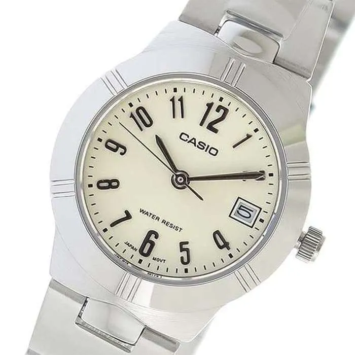 Casio LTP-1241D-7A2DF Silver Stainless Steel Strap Watch for Women