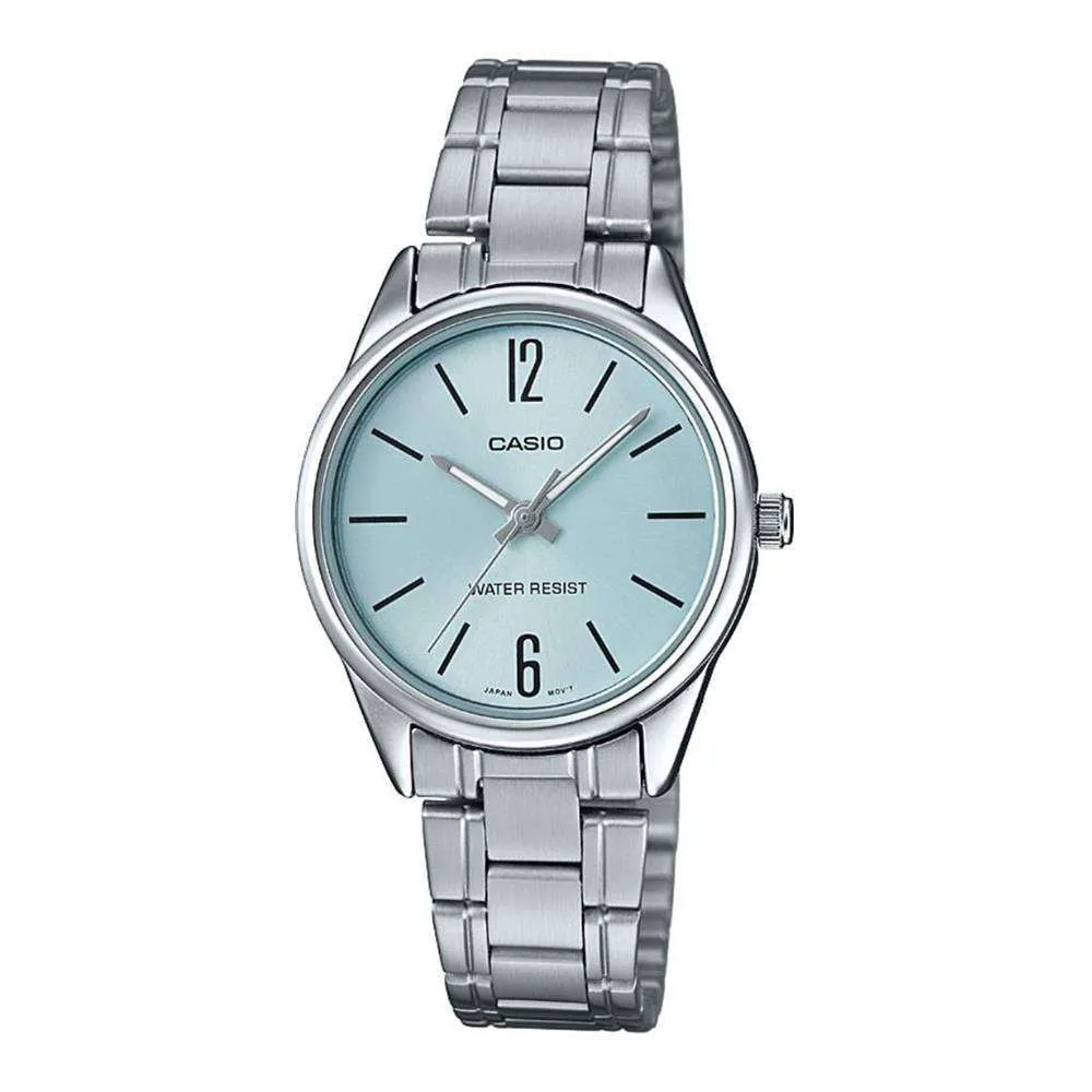 Casio LTP-V005D-2B Silver Stainless Steel Strap Watch for Women