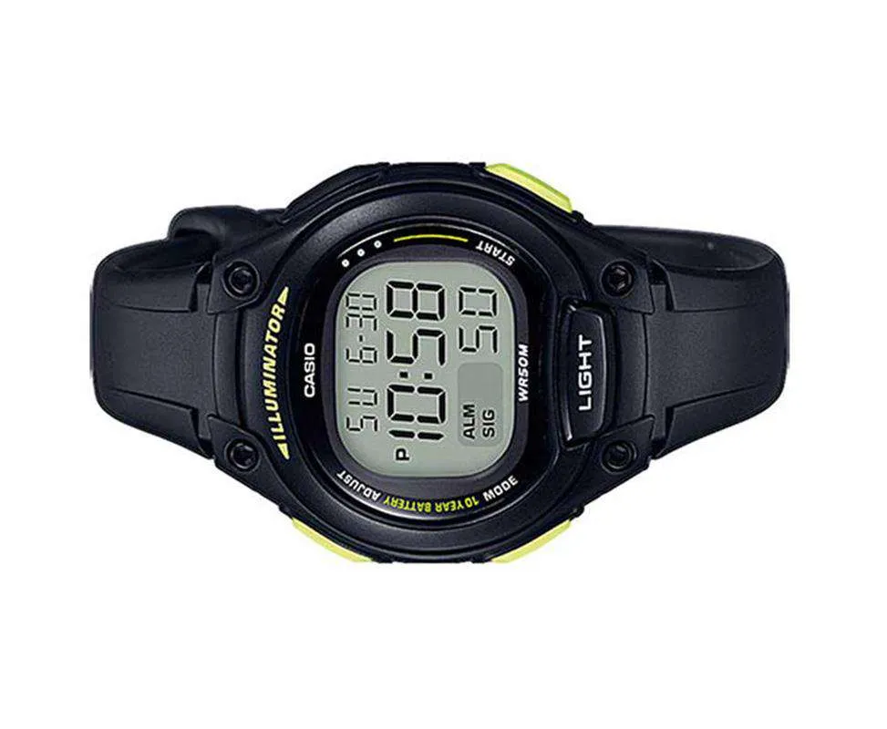 Casio LW-203-1BVDF Digital Black Resin Strap Watch for Women