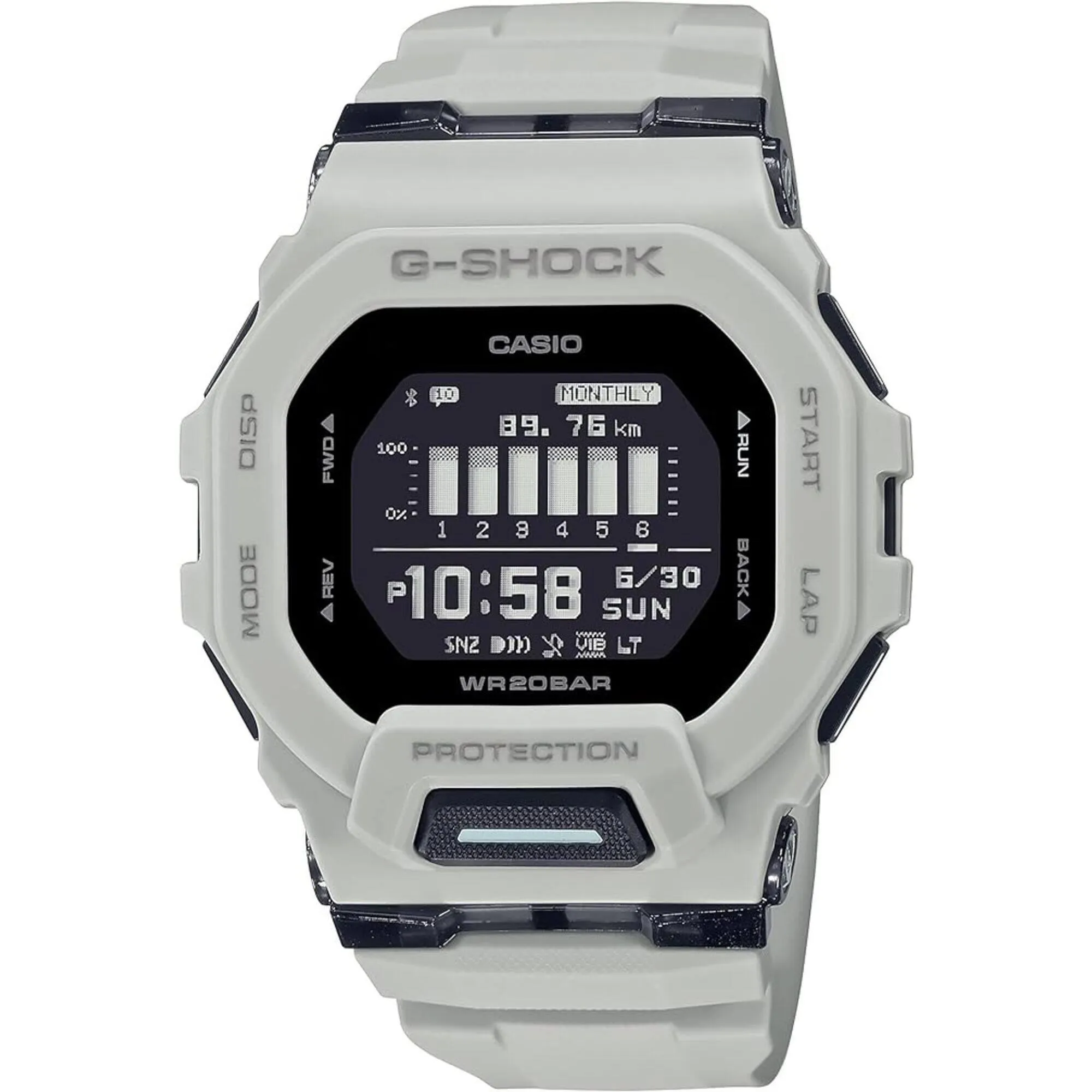 Casio Men's Digital Watch - G-Shock G-Squad 200 Series Black Dial Strap | GBD200UU-9
