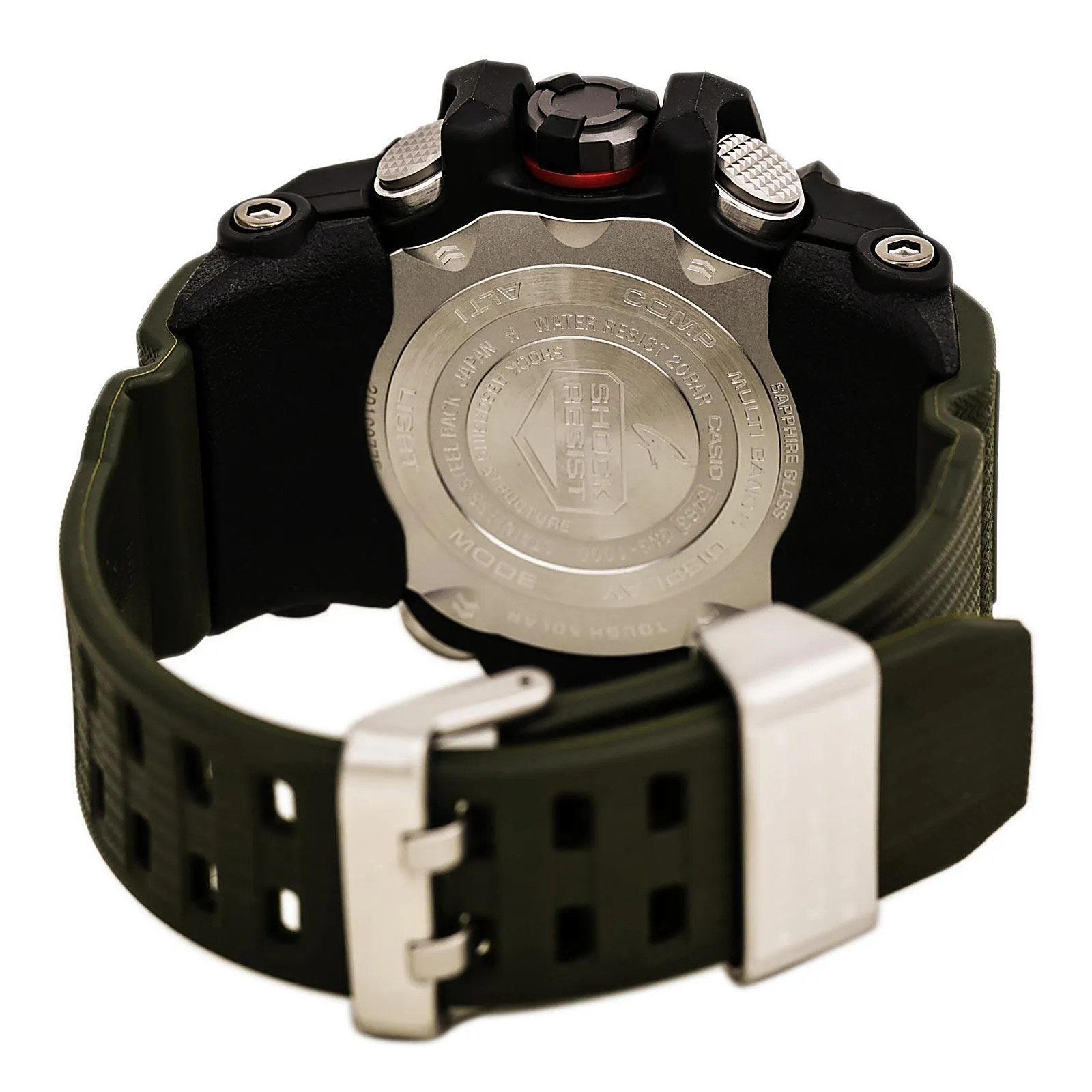 Casio Men's G-Shock Mudmaster World Time Green Resin Strap Ana-Digi Dive Watch | GWG1000-1A3