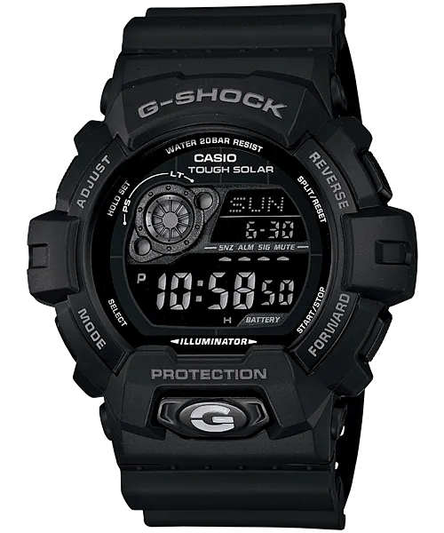 Casio Mens Gr8900A-1 G-Shock Tough Solar Digital Black Resin Sport Watch