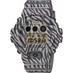 Casio Men's Watch - G-Shock Grey Digital Dial Resin Strap Chronograph | DW6900ZB-8