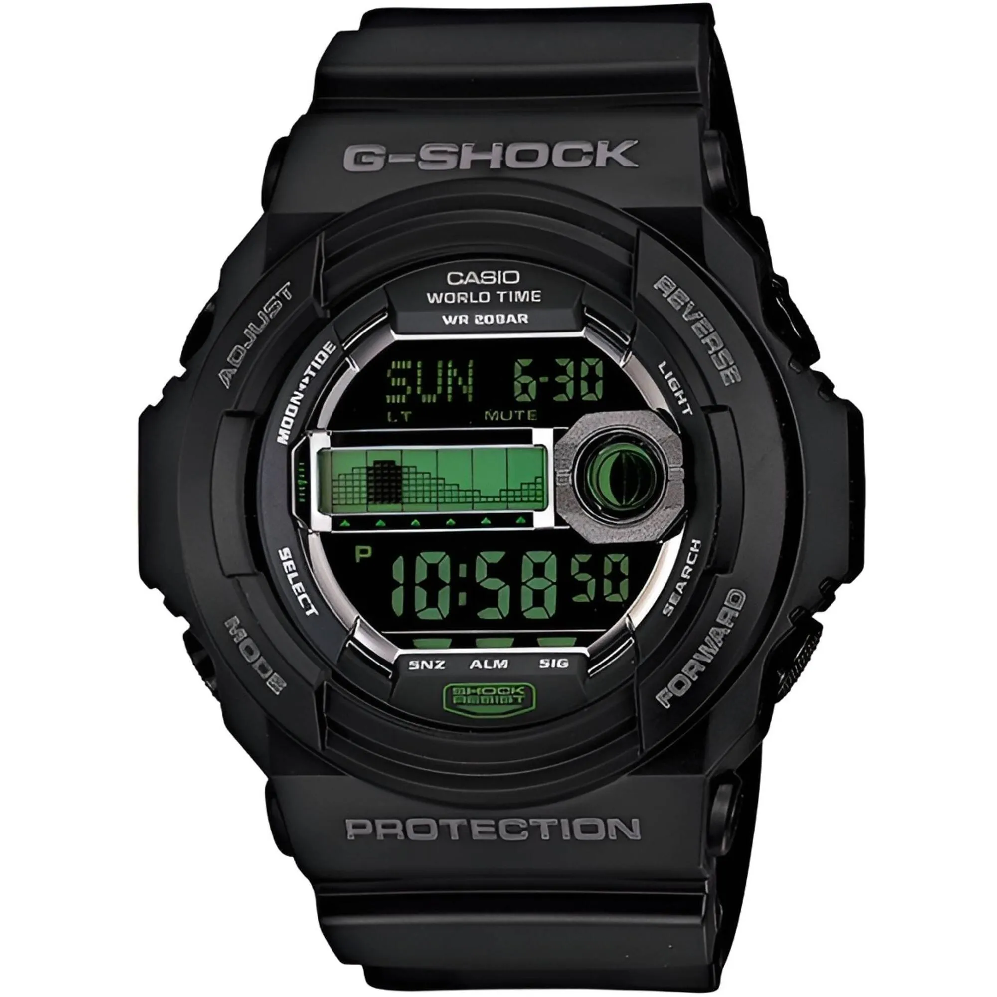 Casio Men's Watch - G-Shock World Time Black Digital Dial Resin Strap | GLX150CI-1