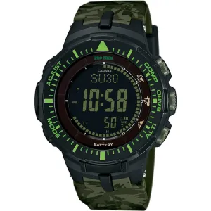 Casio Men's Watch - Pro Trek Grey Digital Dial Camouflage Resin Strap | PRG300CM-3