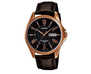 Casio MTP-1384L-1AVDF Brown Leather Strap Watch for Men