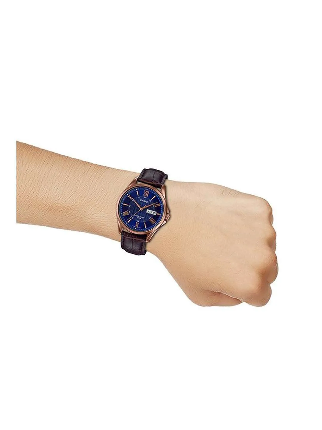 Casio MTP-1384L-2AVDF Brown Leather Strap Watch for Men