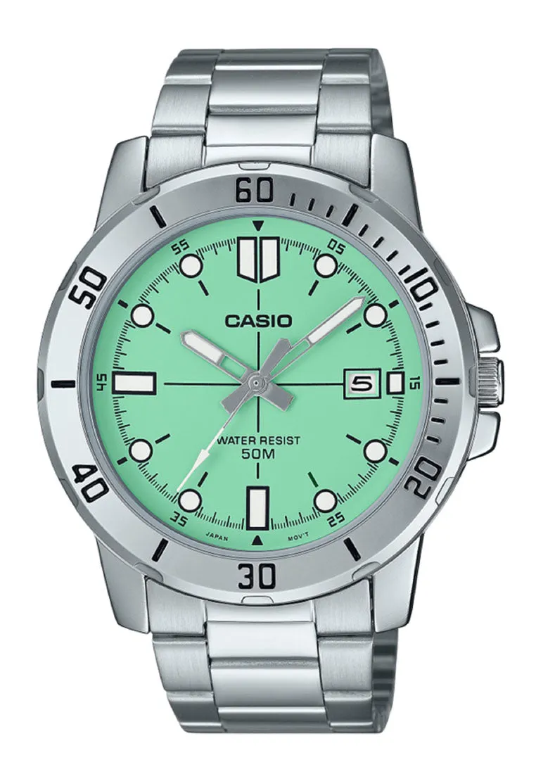 Casio MTP-VD01D-3E1 Analog Stainless Steel Strap Watch For Men
