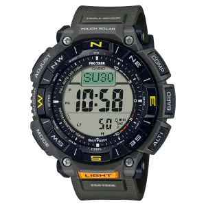 Casio Protrek Digital Solar Green Resin Band Watch PRG340-3D
