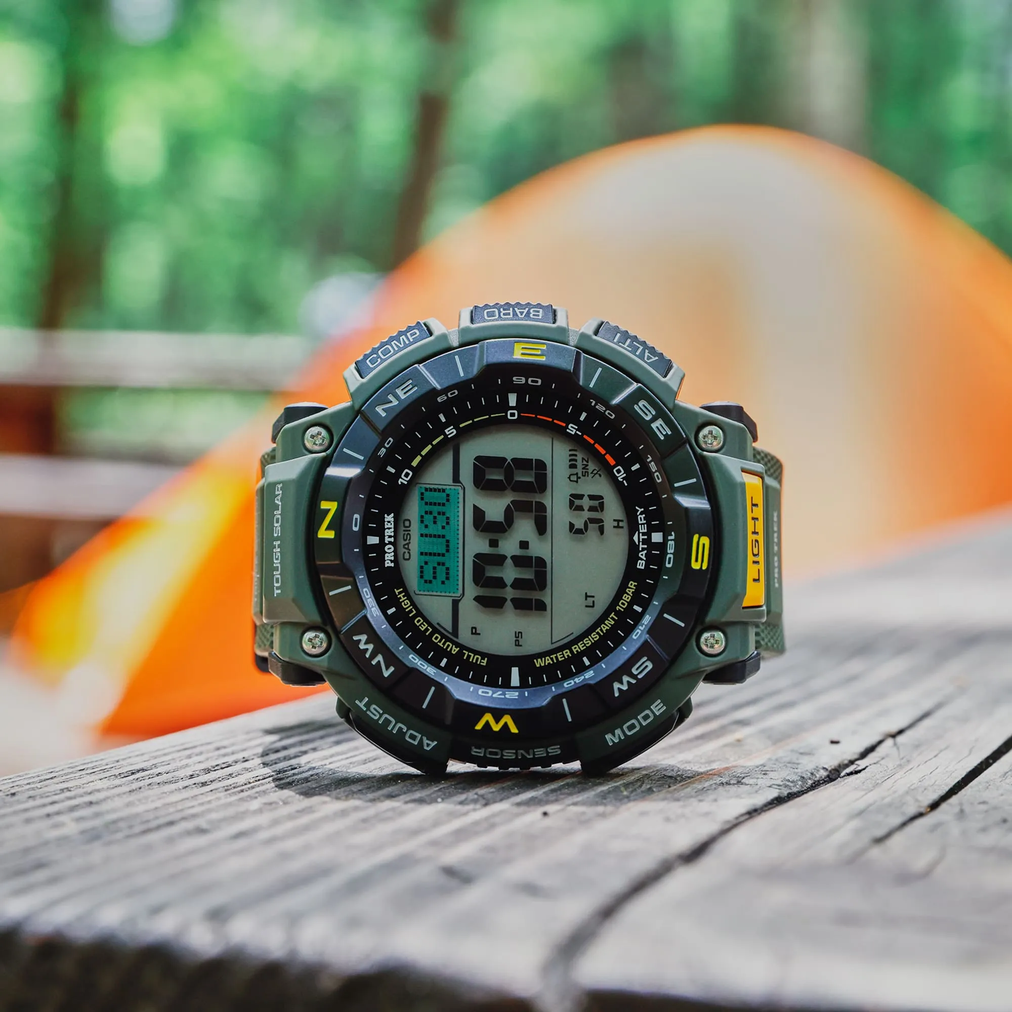 Casio Protrek Digital Solar Green Resin Band Watch PRG340-3D
