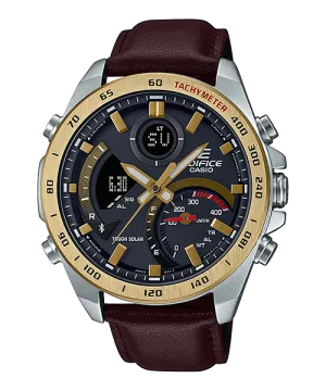 Casio Smartphone Link Model Brown Leather Band Watch ECB900GL-1A
