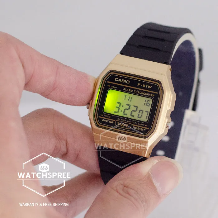 Casio Standard Digital Black Resin Band Watch F91WM-9A