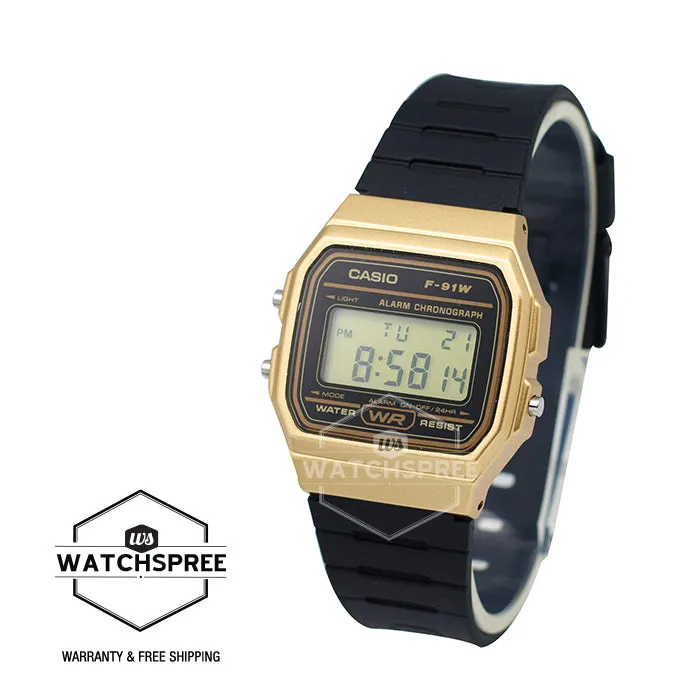 Casio Standard Digital Black Resin Band Watch F91WM-9A
