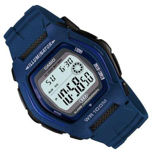 Casio Standard HDD-600C-2A Blue Resin Strap Watch for Men