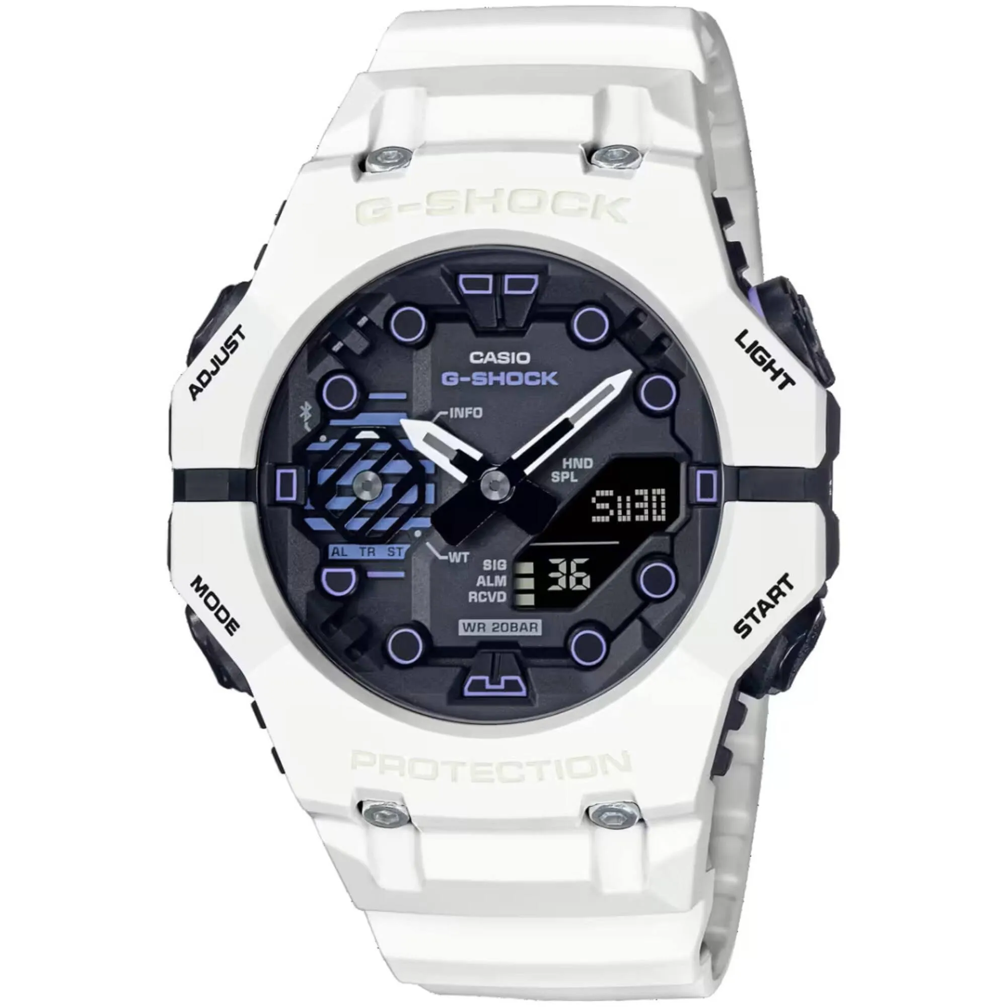 Casio Unisex Analog Digital Watch - G-Shock B001 Series White Strap | GAB001SF-7A
