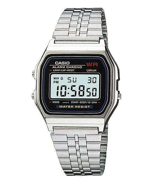 Casio Vintage A159WA-N1 Silver Stainless Watch Unisex
