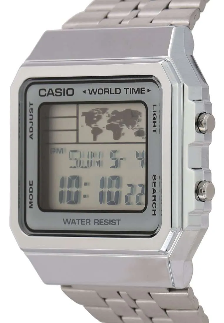 Casio Vintage A500WA-7D Silver Stainless Watch Unisex