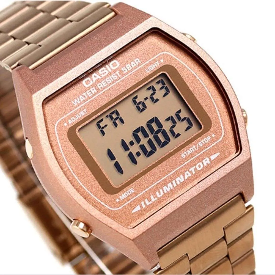 Casio Vintage B640WC-5A Rose Gold Watch for Men and Women