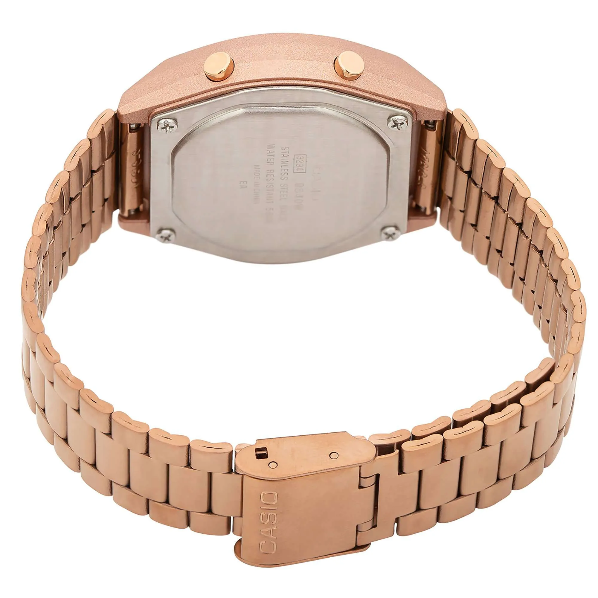 Casio Vintage B640WCG-5DF Rose Gold Stainless Strap Watch for Men and Women