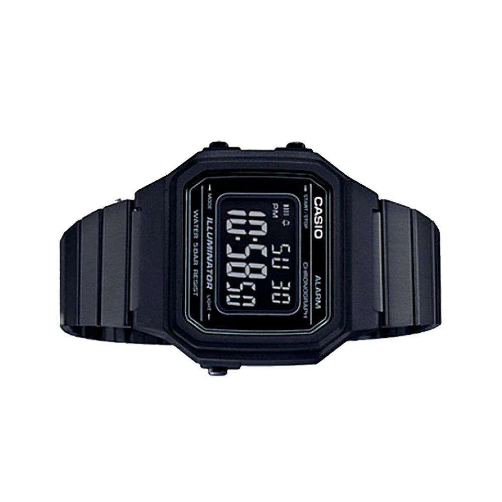 Casio Vintage B650WB-1B Black Stainless Steel Strap Watch for Men and Women