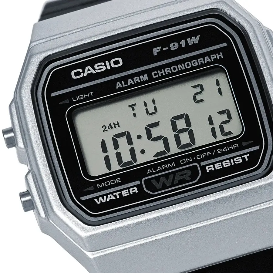 Casio Vintage Collection Digital Watch Black Strap F-91WM-7AEF
