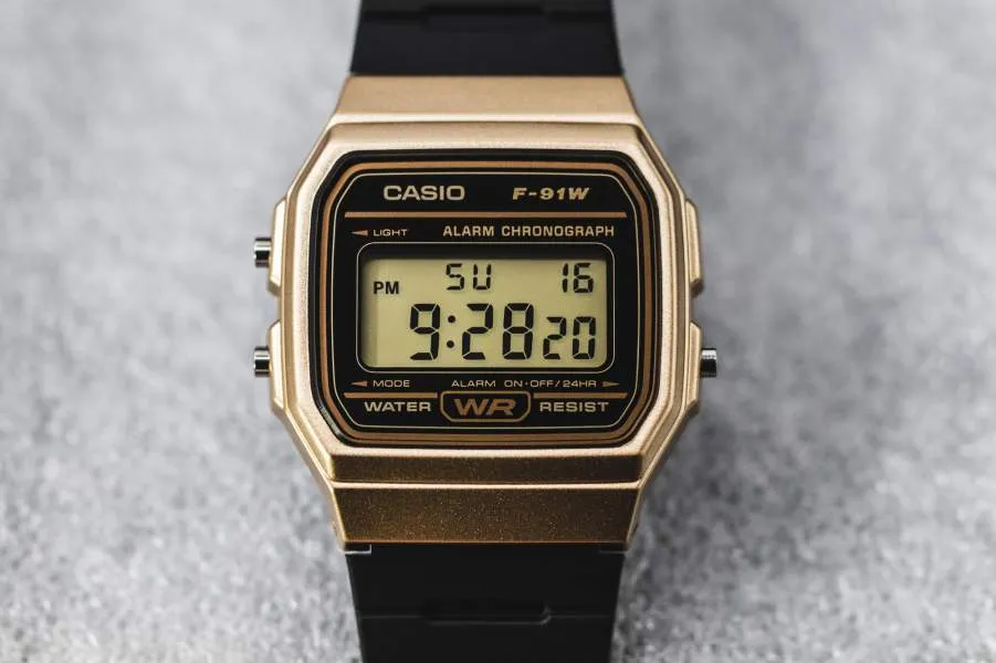 Casio Vintage F-91WM-9A Black Resin Strap Watch For Men and Women
