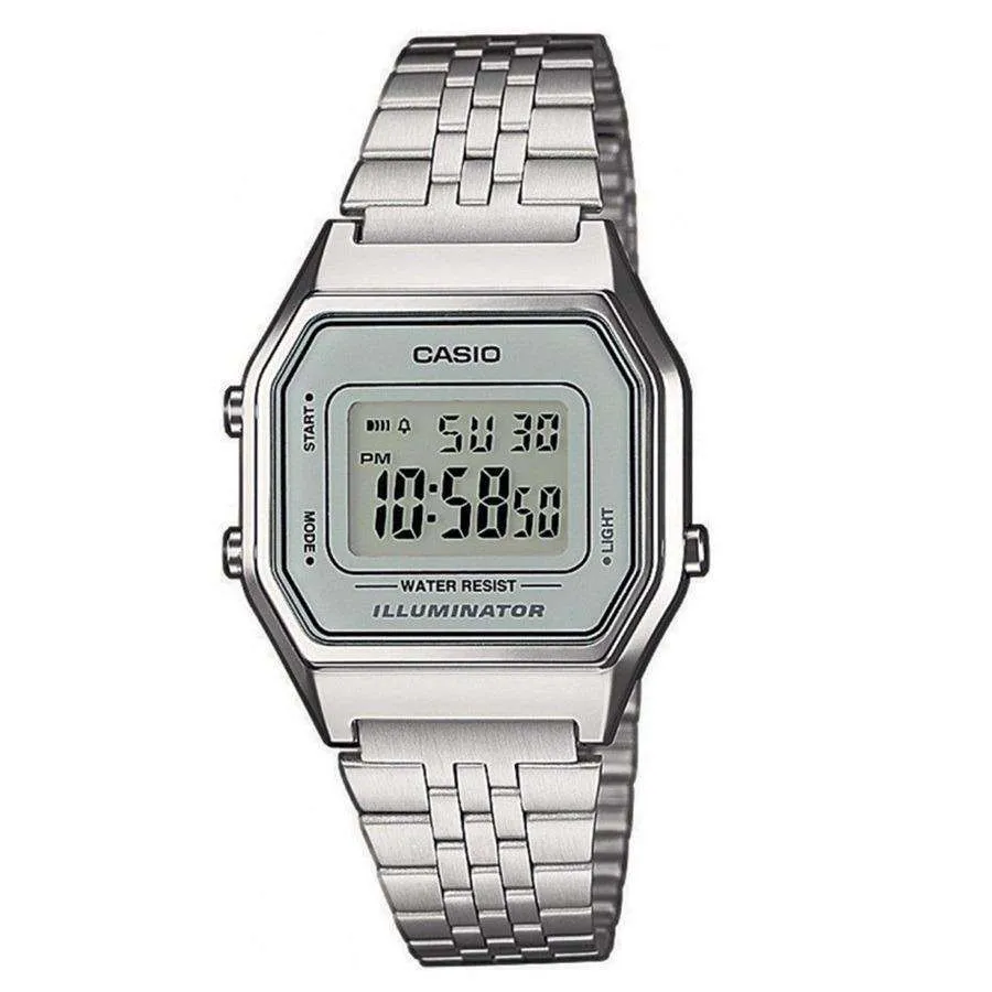 Casio Vintage LA680WA-7DF Silver Stainless  Watch for Women