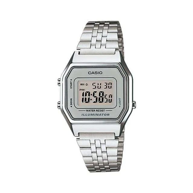 Casio Vintage LA680WA-7DF Silver Stainless  Watch for Women