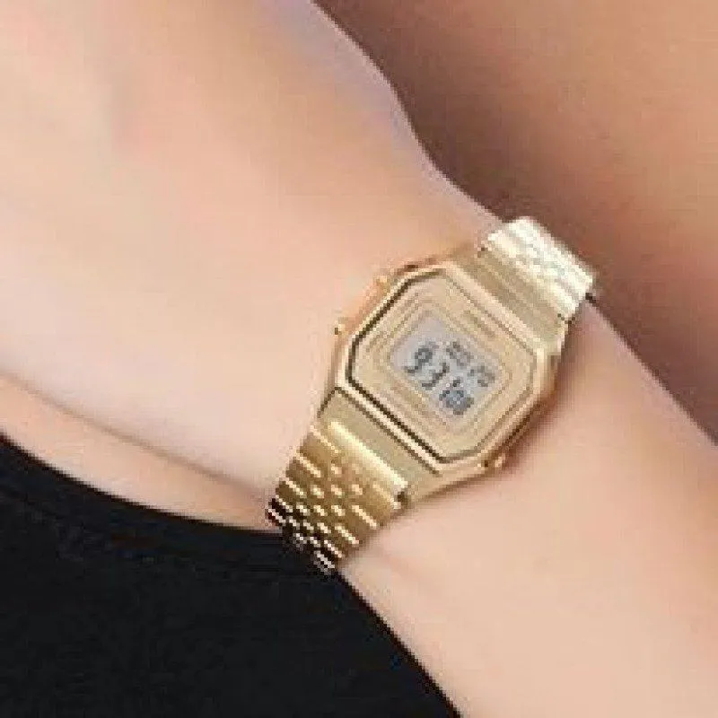 Casio Vintage LA680WGA-9D Gold Plated Watch for Women