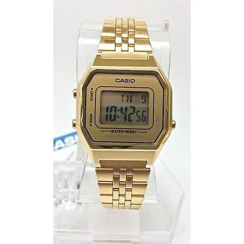 Casio Vintage LA680WGA-9D Gold Plated Watch for Women
