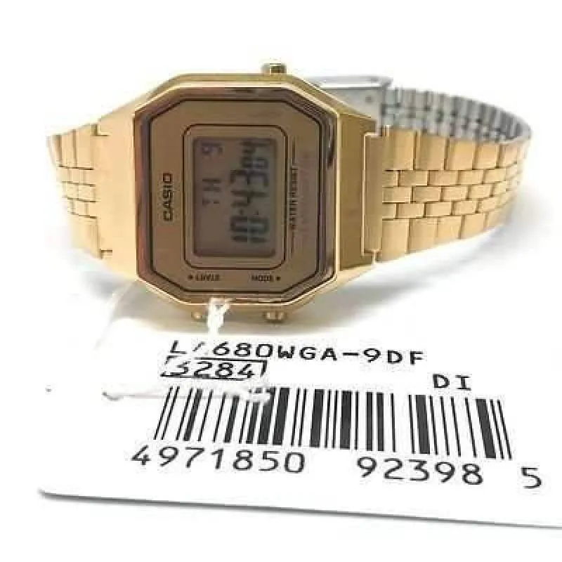 Casio Vintage LA680WGA-9D Gold Plated Watch for Women