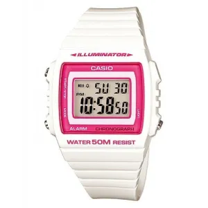 Casio W-215H-7A2 White Resin Strap Watch for Men and Women