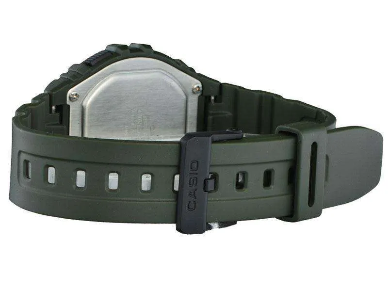 Casio W-216H-3B Green Resin Digital Watch for Men