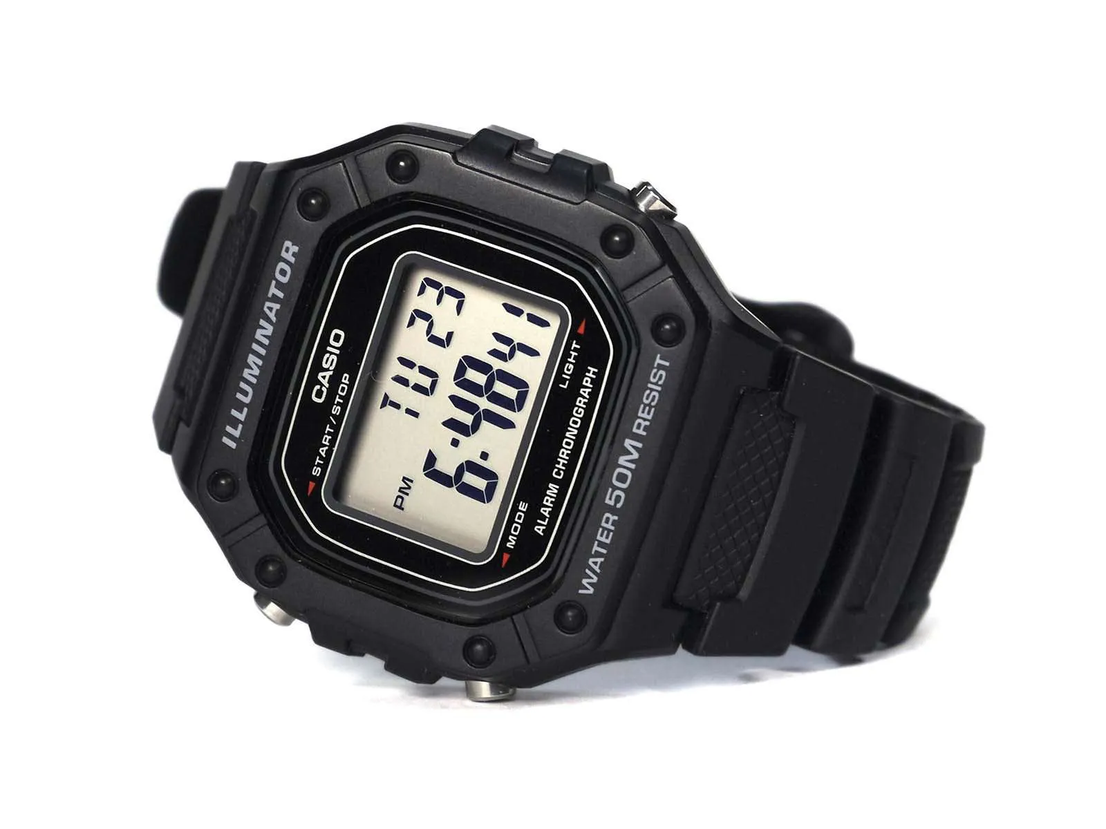 Casio W-218H-1AVDF Black Resin Watch for Men