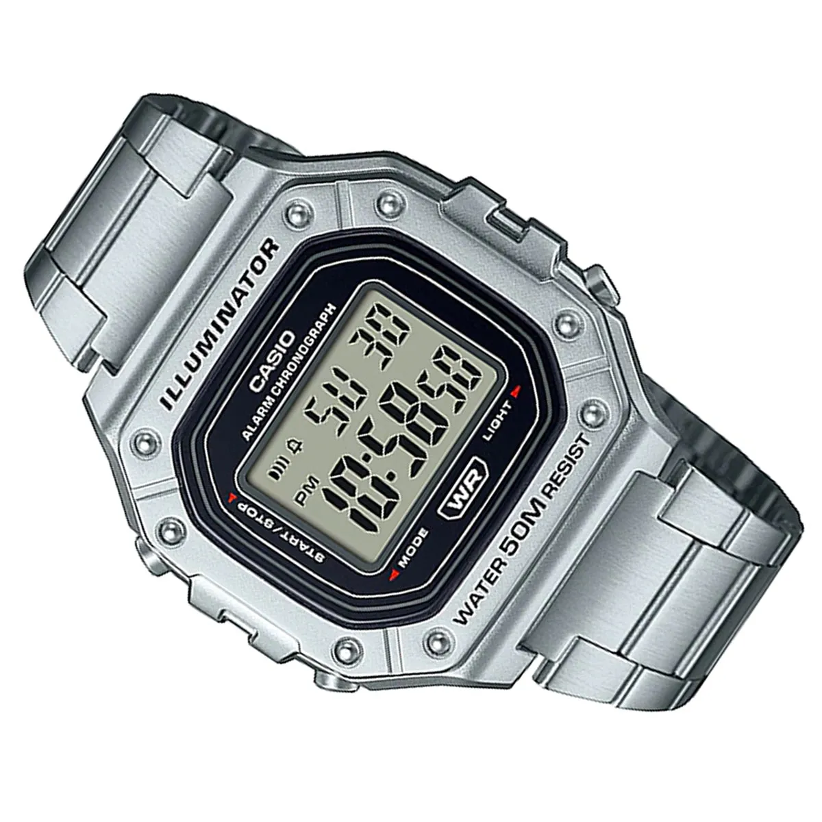 Casio W-218HD-1A Silver Stainless Steel Watch for Men