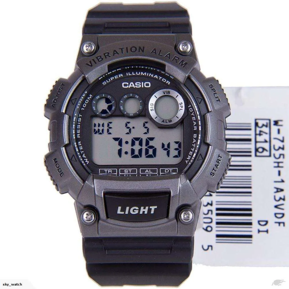 Casio W-735H-1A3 Black Resin Watch for Men