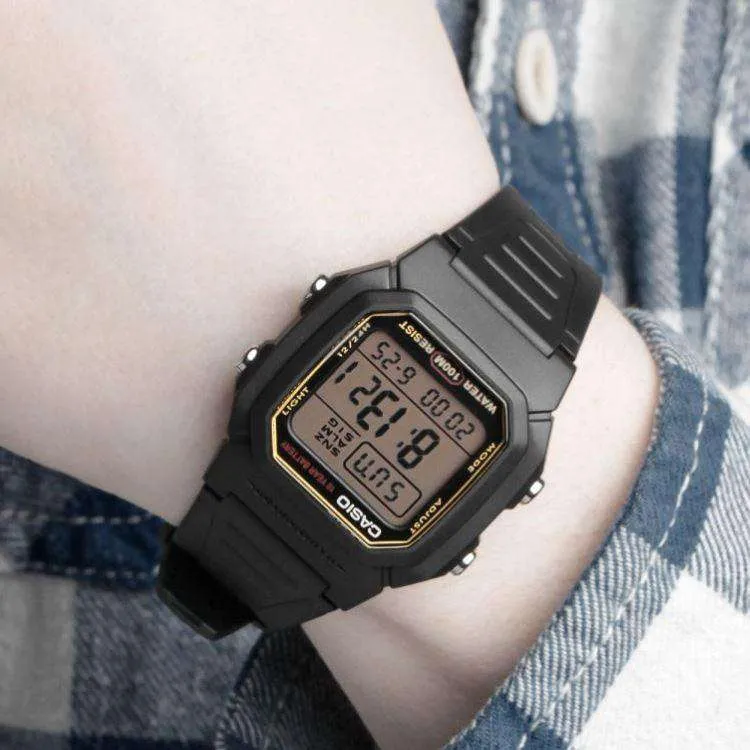 Casio W-800HG-9AVDF Black Resin Watch for Men and Women