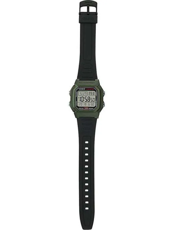 Casio W-800HM-3AVDF Black Resin Watch for Men and Women