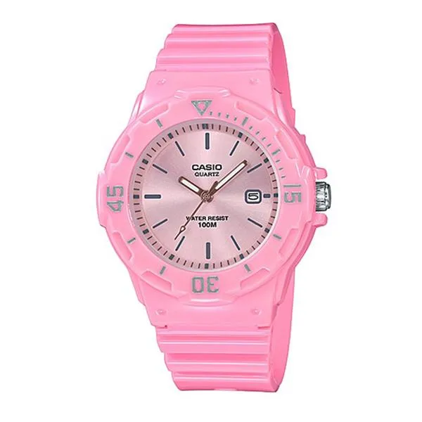 Casio Women's Analog Pink Resin Band Watch LRW200H-4E4 LRW-200H-4E4
