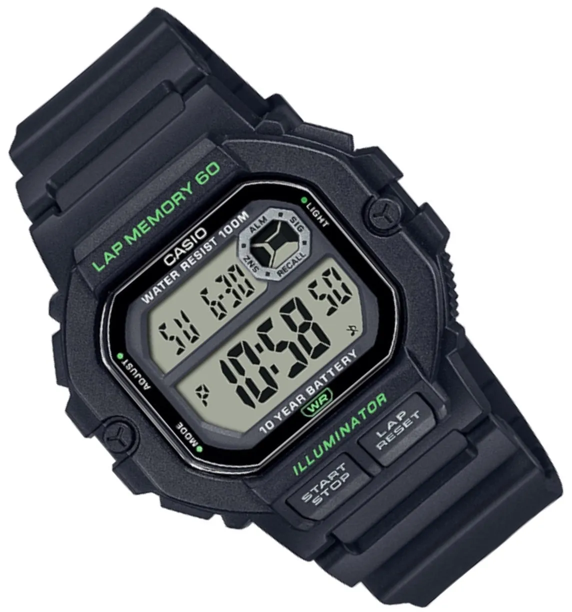 Casio WS-1400H-1A Black Resin Strap Watch for Men