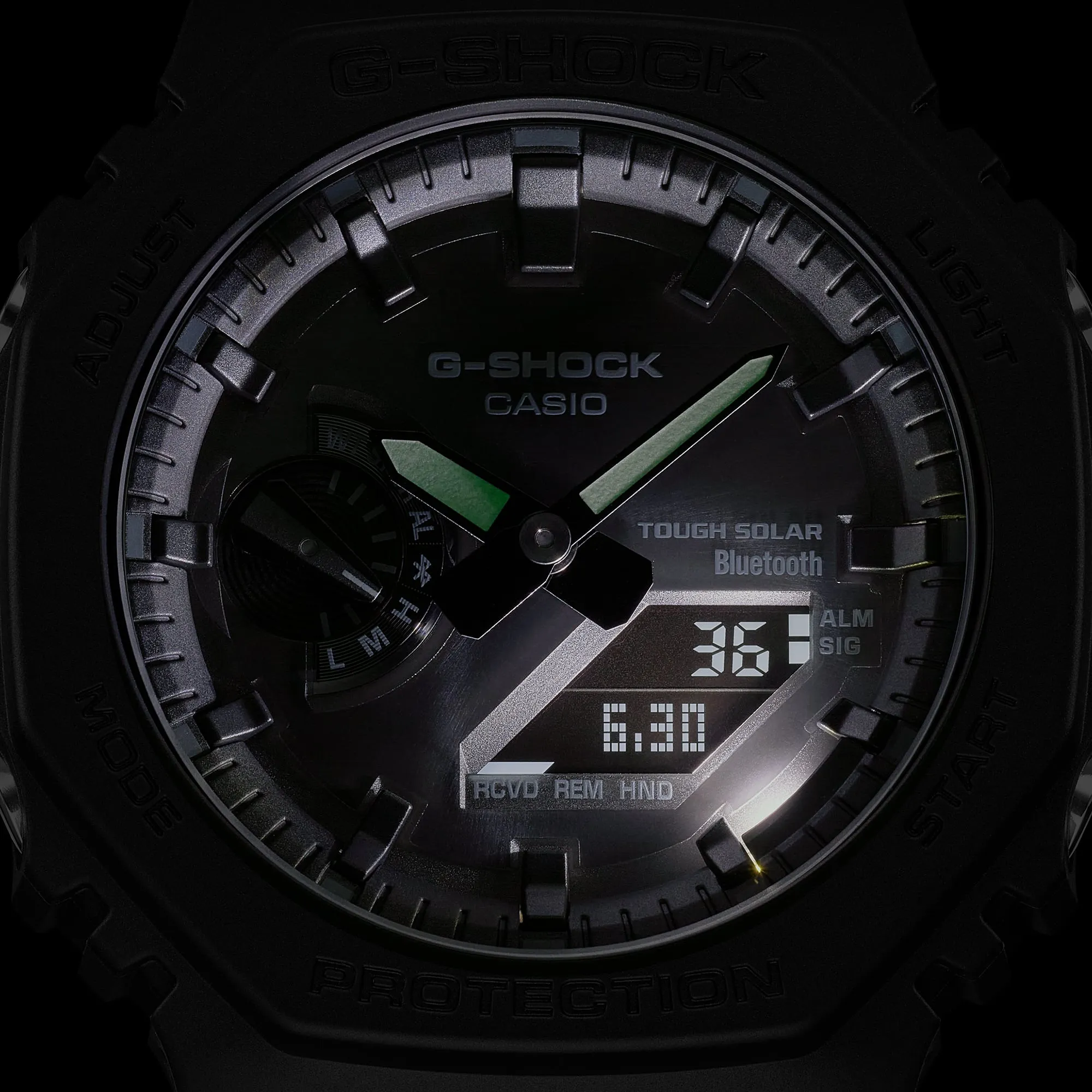 CasiOak G-Shock Men's Watch with Bluetooth and Tough Solar Power GAB2100-1A1