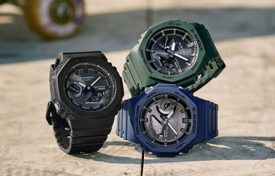 CasiOak G-Shock Men's Watch with Bluetooth and Tough Solar Power GAB2100-1A1