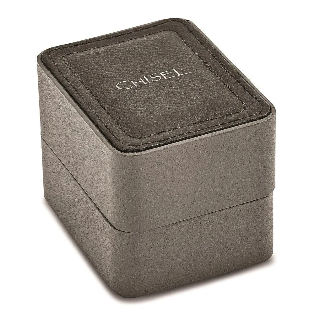 Chisel Matte Black IP-plated Black Dial Watch
