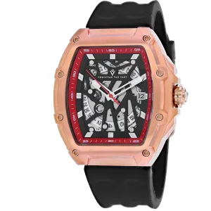 Christian Van Sant Men's Watch - Odyssey Automatic Black Rubber Strap | CV6194B