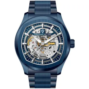 Christian Van Sant Men's Watch - Romeo Automatic Blue Dial Steel Bracelet | CV9511