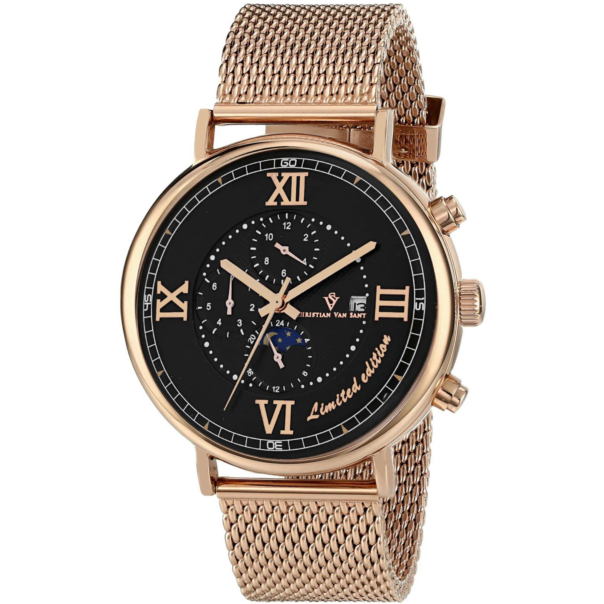 Christian Van Sant Men's Watch - Somptueuse LTD Automatic Black Dial Steel | CV1154