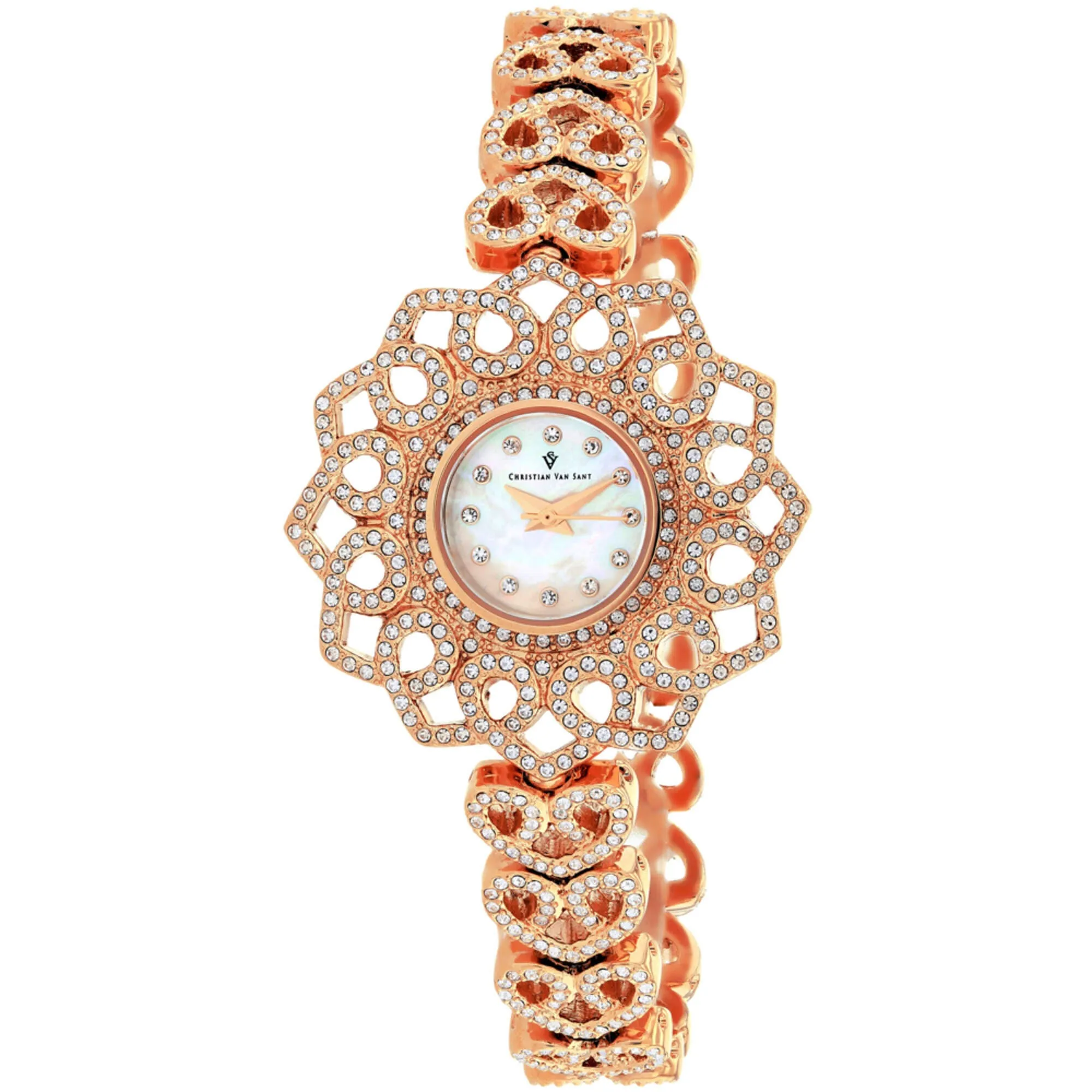 Christian Van Sant Women's Watch - Chantilly White Mop Dial Steel Bracelet | CV4812