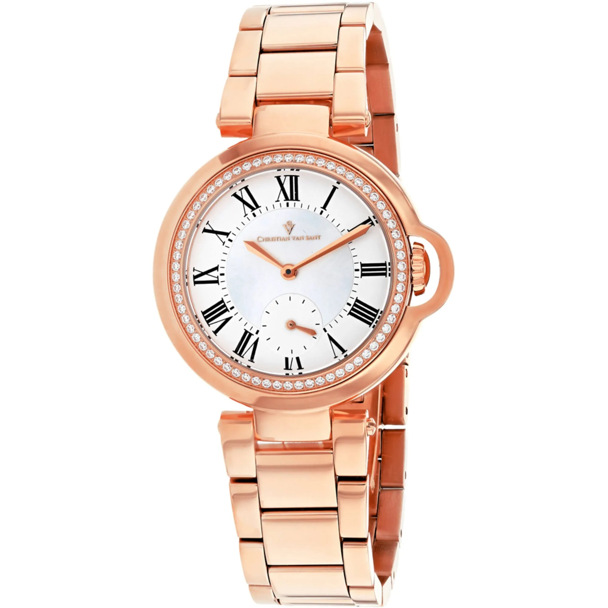 Christian Van Sant Women's Watch - Cybele Quartz Rose Gold Steel Bracelet | CV0232