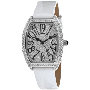 Christian Van Sant Women's Watch - Elegant Quartz White Dial Leather Strap | CV4821W