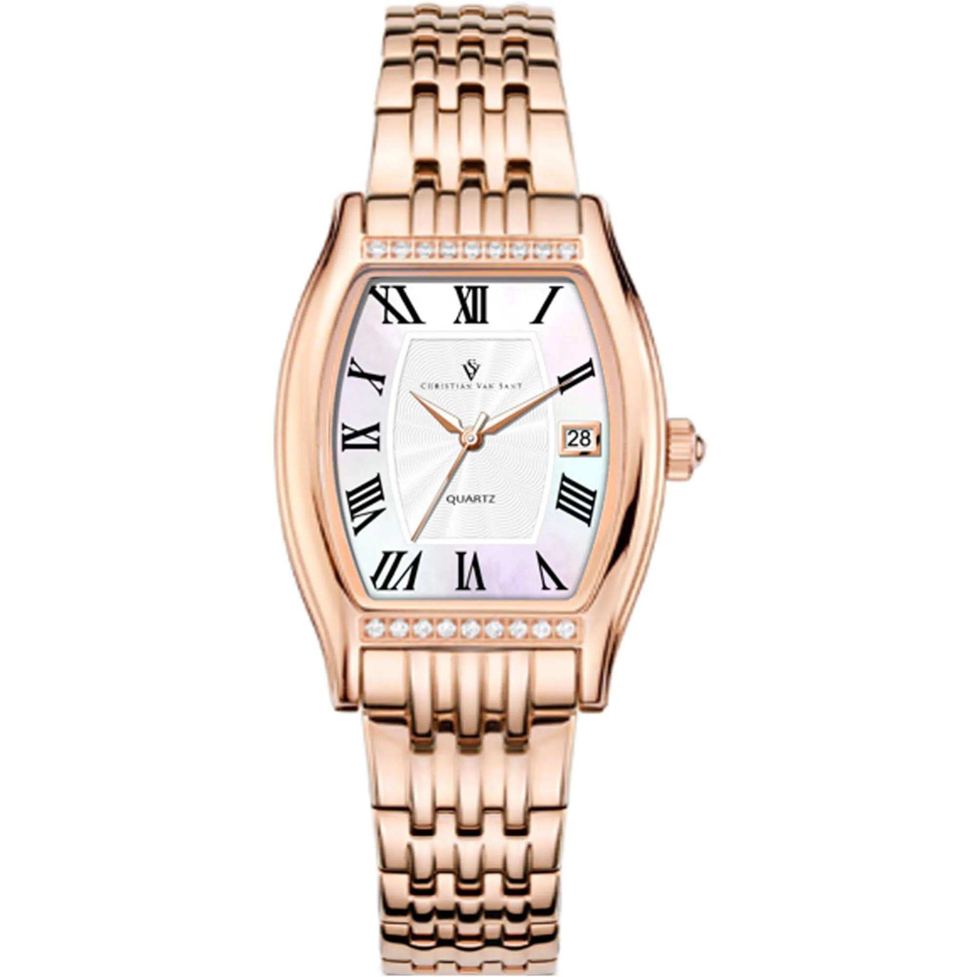 Christian Van Sant Women's Watch - Gemma Quartz White Dial Rose Gold Steel | CV2452